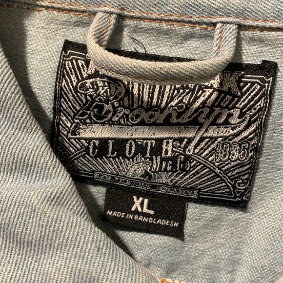 Brooklyn Cloth Mfg Co XL NWT Drip Denim Jacket - Picture 2 of 10